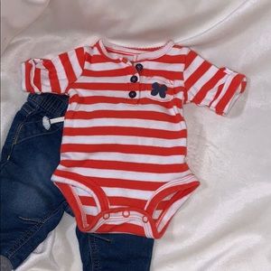 🎀3/4 sleeve baby onesie